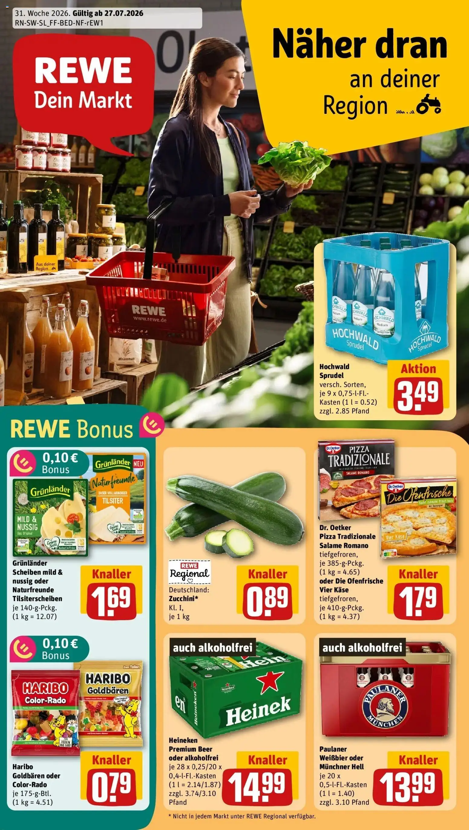 Vorschau von dem Prospekt des Geschäftes Rewe, gültig ab dem 27.07.2026