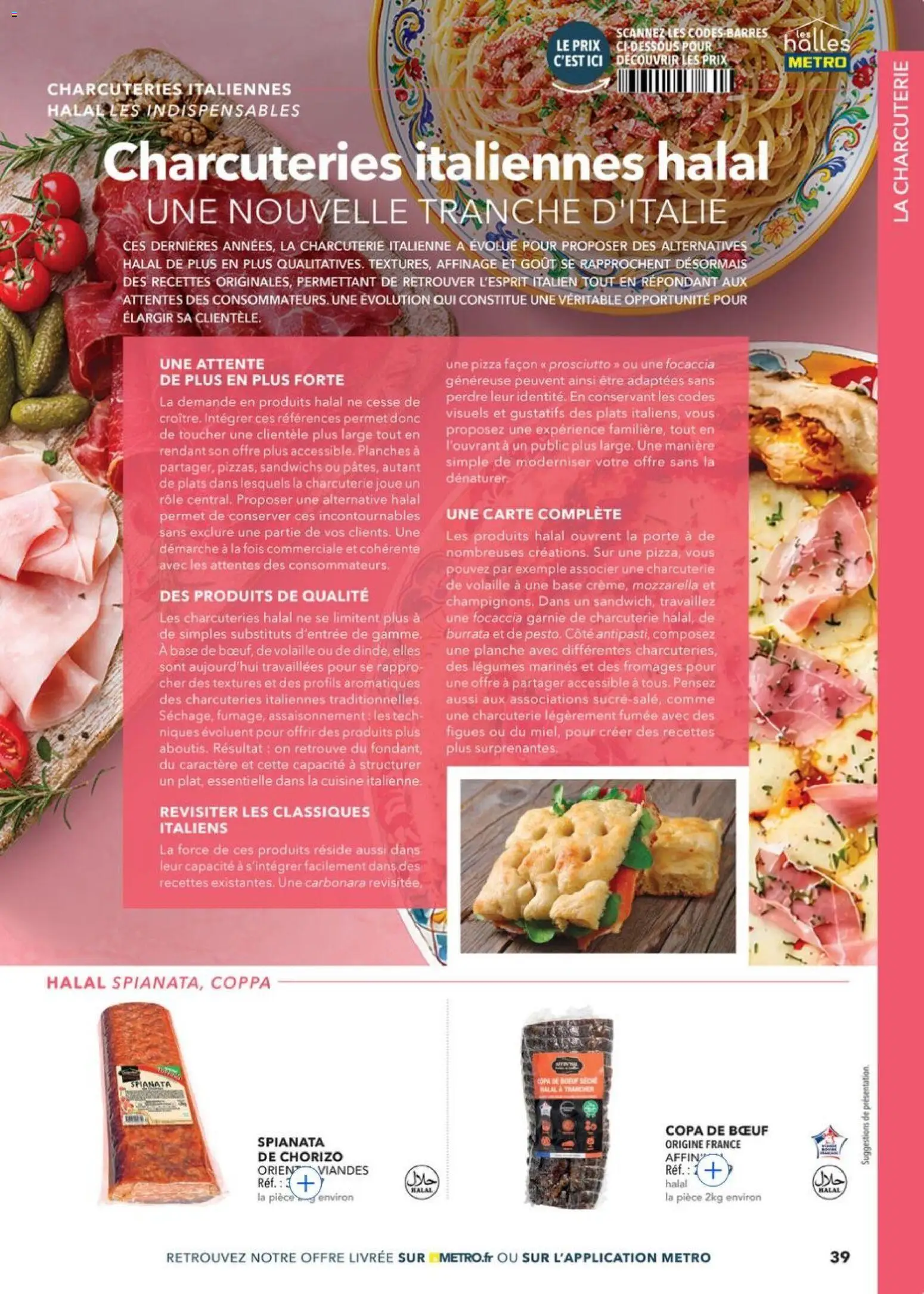 Prévisualisation de METRO - Guide Italie du magasin METRO formulaire valide 28/05/2026 - Focaccia, Charcuterie, Mozzarella, Figues, Prosciutto, Volaille, Base, Charcuterie italienne
