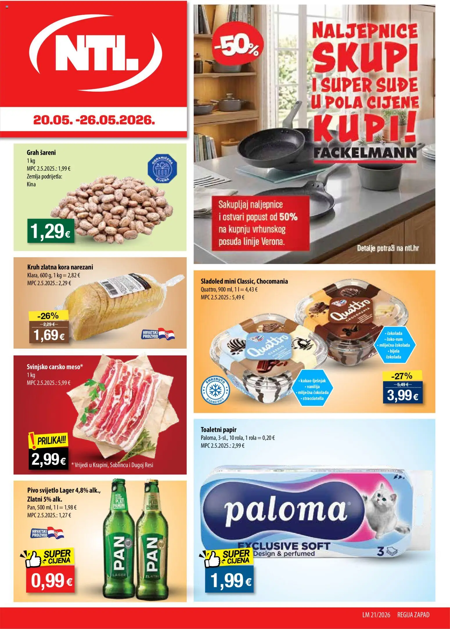 Pregled letka NTL Katalog trgovine NTL vrijedi od 20.05.2026