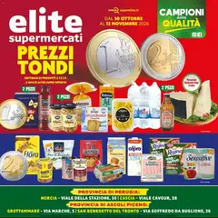 Anteprima dell'opuscolo Elite Supermercati volantino Prezzi Tondi dal negozio Elite Supermercati valido da 30/10/2026