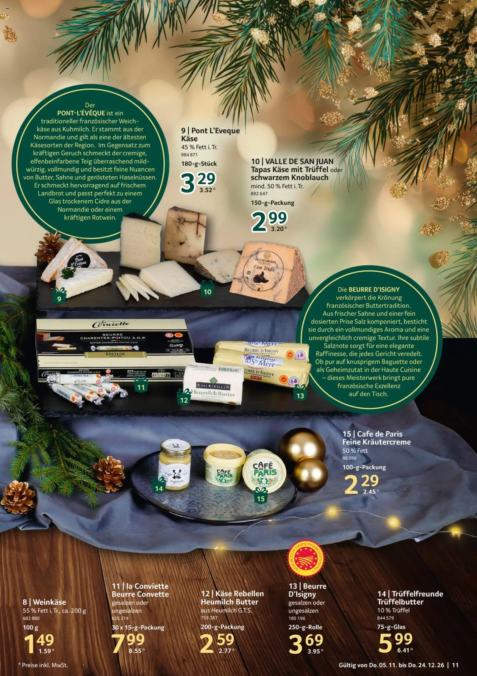 Vorschau von dem Prospekt des Geschäftes Selgros, gültig ab dem 05.11.2026 - Butter, Käse, Baguette, Knoblauch, Tisch, Salz, Sahne
