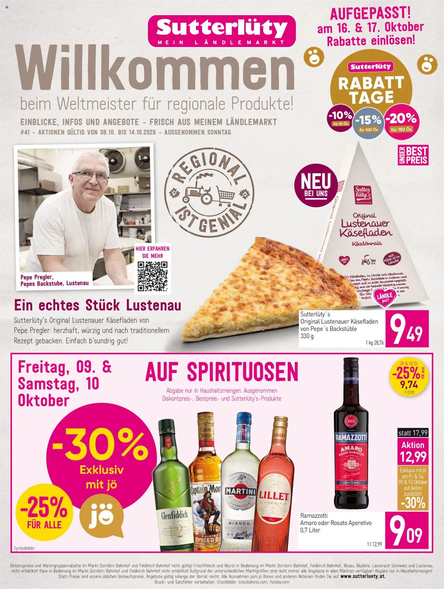 Vorschau der Angebote: Sutterlüty Sutterlüty Flugblatt gültig ab 08.10.2026 - Wurst, Käse