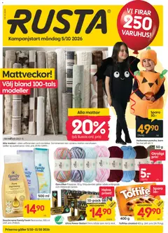 Förhandsgranska reklamblad Rusta erbjudanden från butik Rusta gäller från 05/10/2026