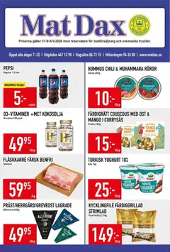 Förhandsgranska reklamblad Matdax erbjudanden från butik Matdax gäller från 31/08/2026