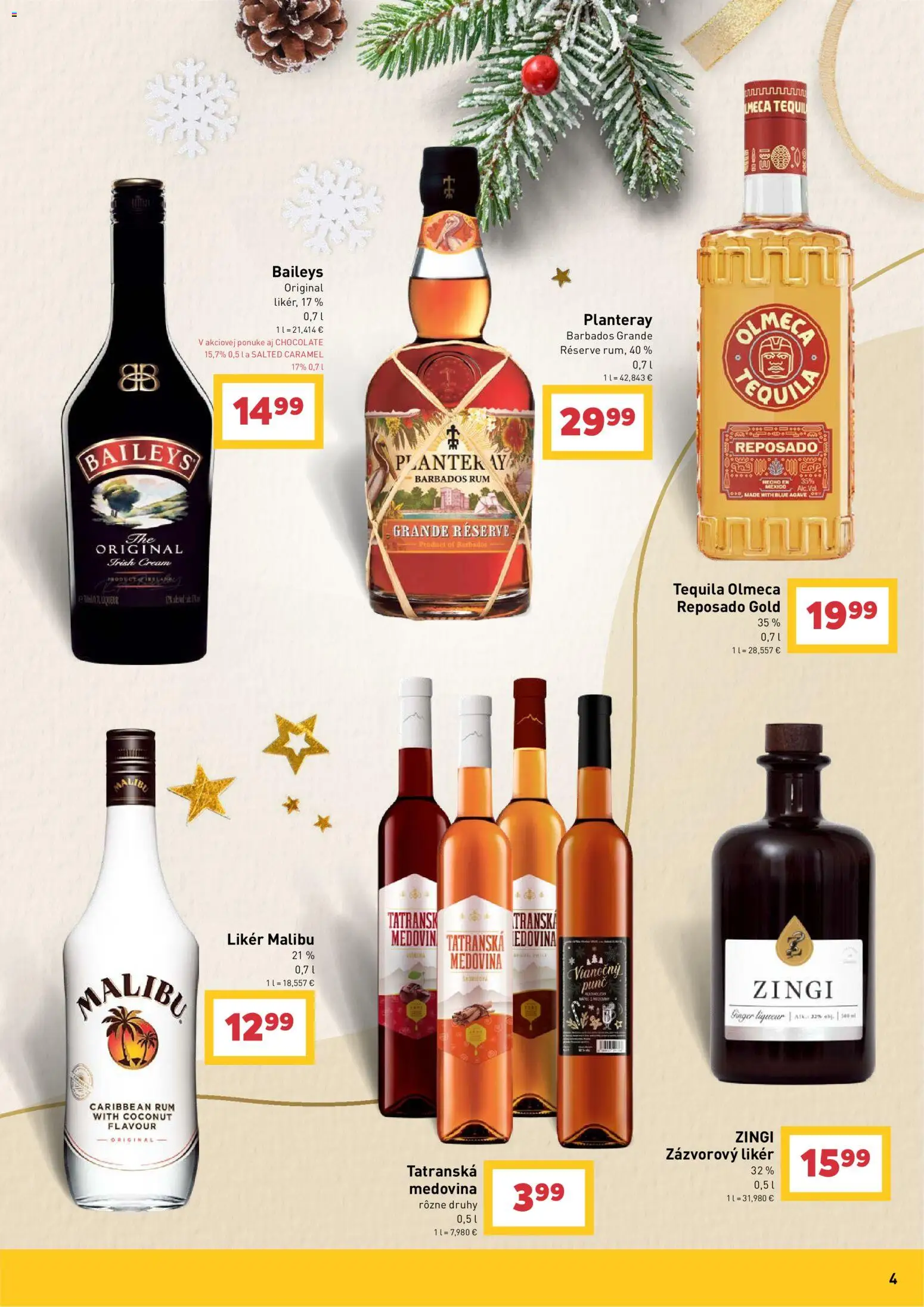 Náhľad Billa letáku platného od 14.10.2026 - Rum, Baileys, Tequila, Malibu, Medovina, Agáve