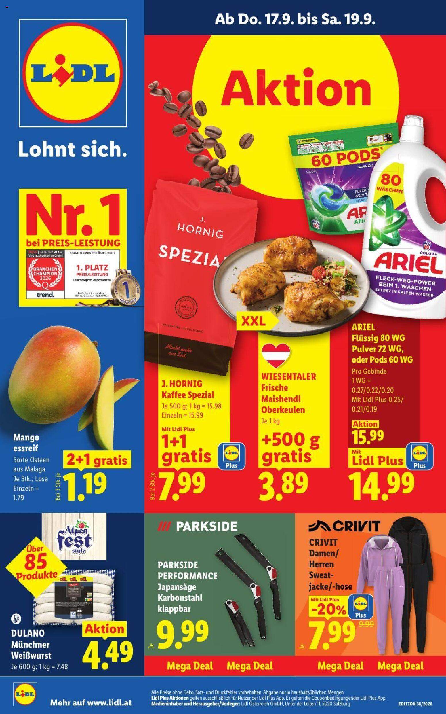 Neues Lidl prospekt zum blättern 17.09.