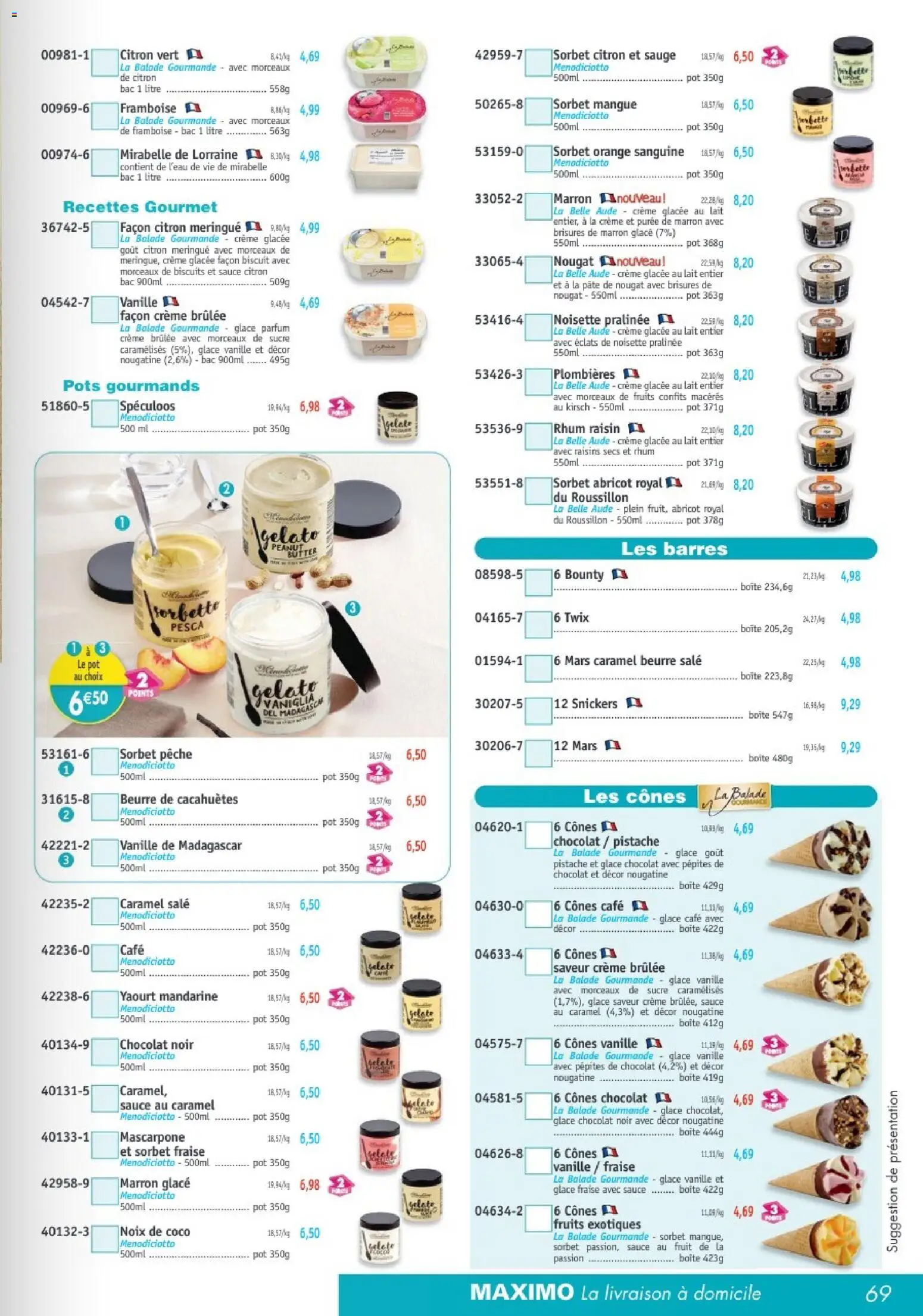 Prévisualisation de Maximo catalogue du magasin Maximo formulaire valide 26/10/2026 - Orange, Pâte, Cacahuètes, Noix, Abricot, Snickers, Twix, Kirsch