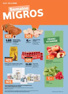 Vorschau des Merkblatts Migros aktionen FR vom Shop Migros gültig von 13.08.2026 bis 19.08.2026