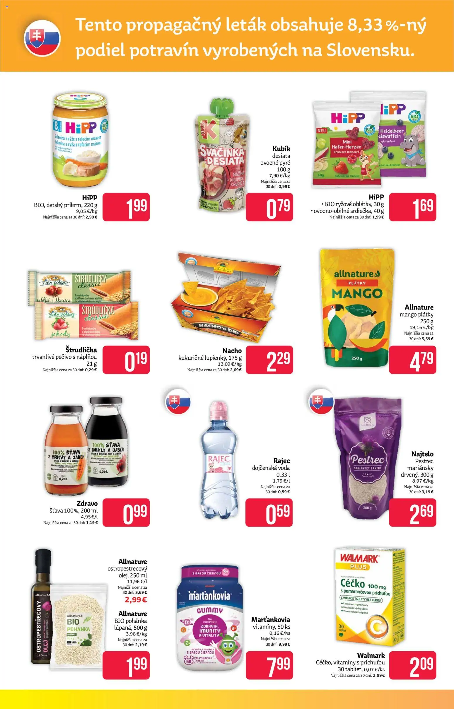 Náhľad Teta drogerie letáku platného od 14.09.2026 - Mango, Rajec, Voda, Zelenina, Jahody, Marťankovia, Dojčenská voda, Šťava