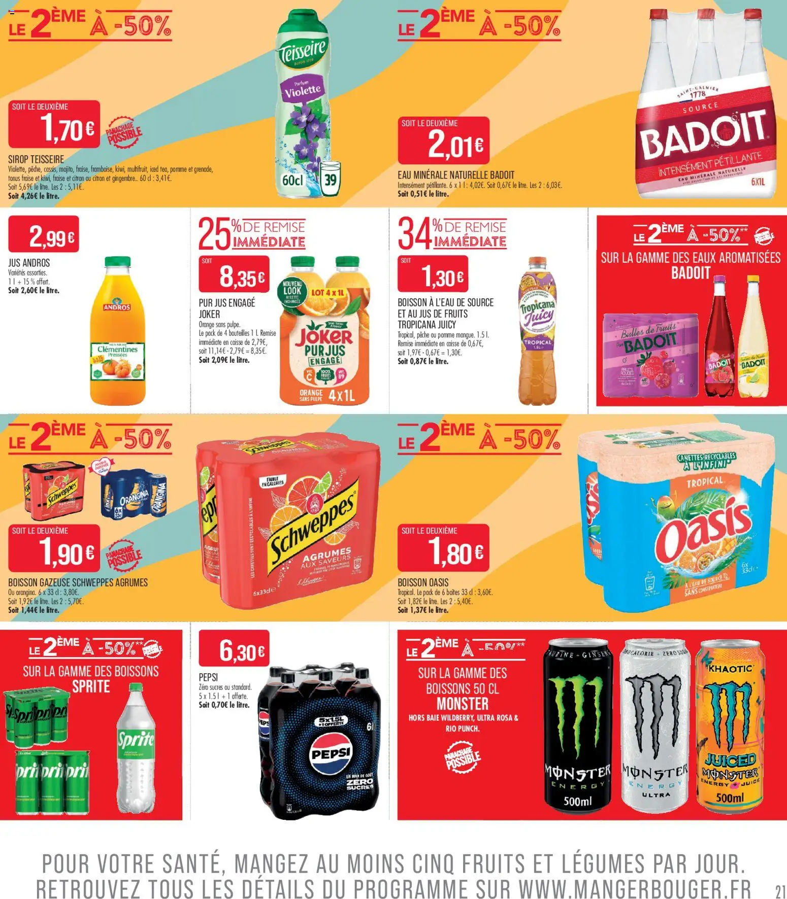 Prévisualisation de Match Supermarché - La match mania du magasin Match Supermarché formulaire valide 27/10/2026 - Fruits, Pêche, Fraise, Boisson, Clementines, Sprite, Badoit, Juicy