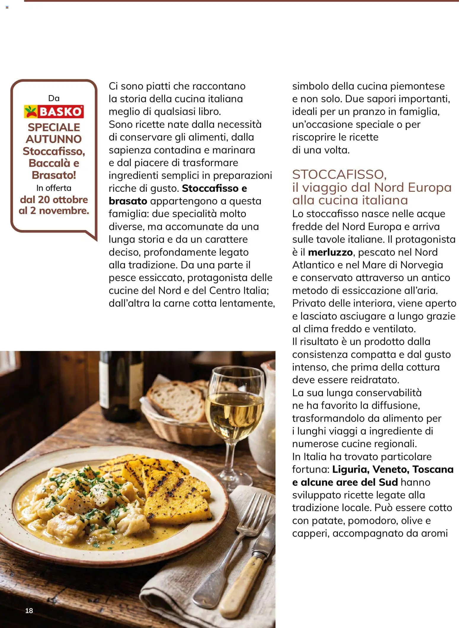 Anteprima dell'opuscolo Basko volantino Magazine ottobre dal negozio Basko valido da 12/10/2026 - Pesce, Carne, Cucine, Piatti, Olive, Ingredienti, Specialità