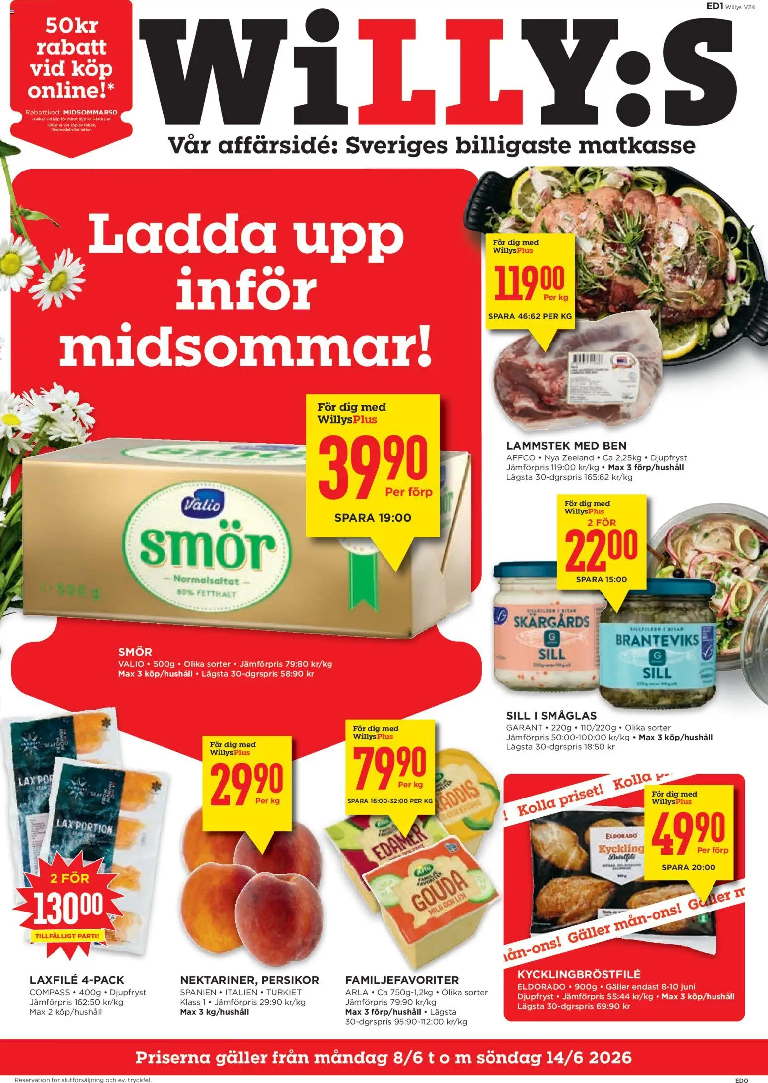 Förhandsgranska reklamblad Willys erbjudanden från butik Willys gäller från 08/06/2026