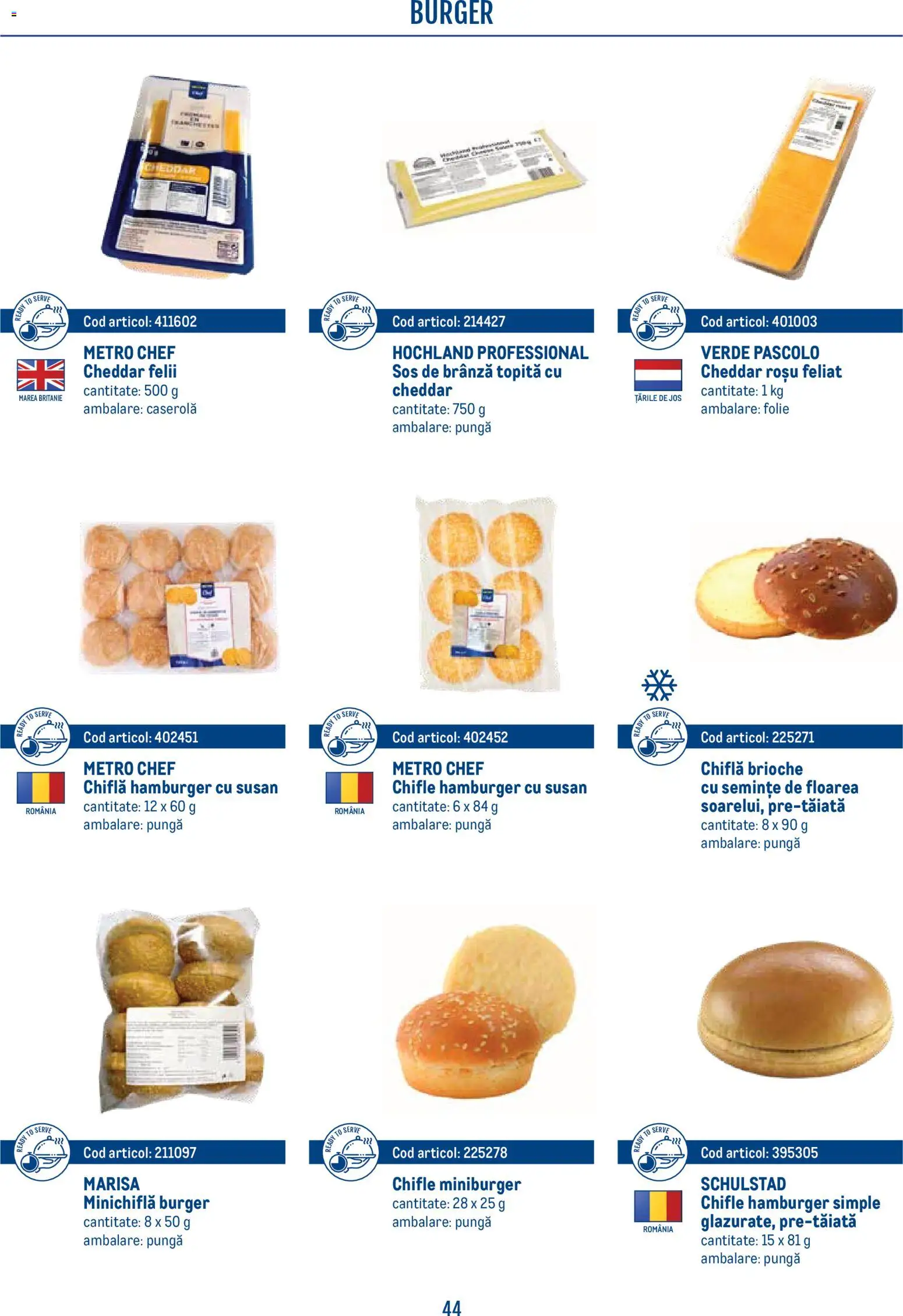Previzualizarea de cataloage: Metro Metro Catalog Smart Chef valabil de la 21.04.2026 - Burger, Hamburger, Brânză, Semințe, Sos, Caserola, Pungă, Chiflă