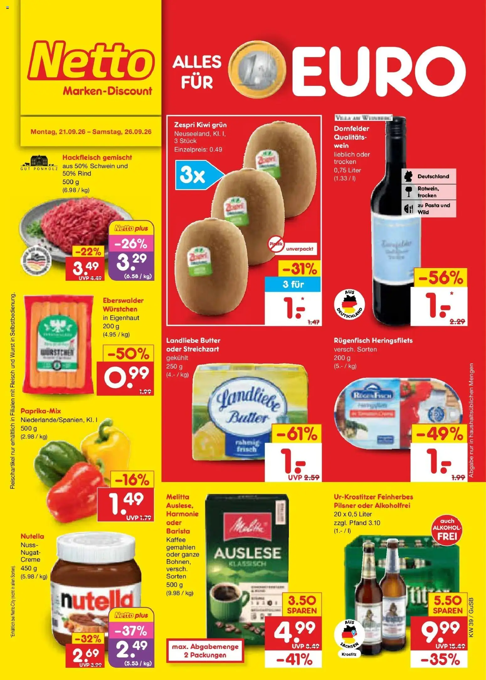 Vorschau von dem Prospekt des Geschäftes Netto Marken-Discount, gültig ab dem 21.09.2026