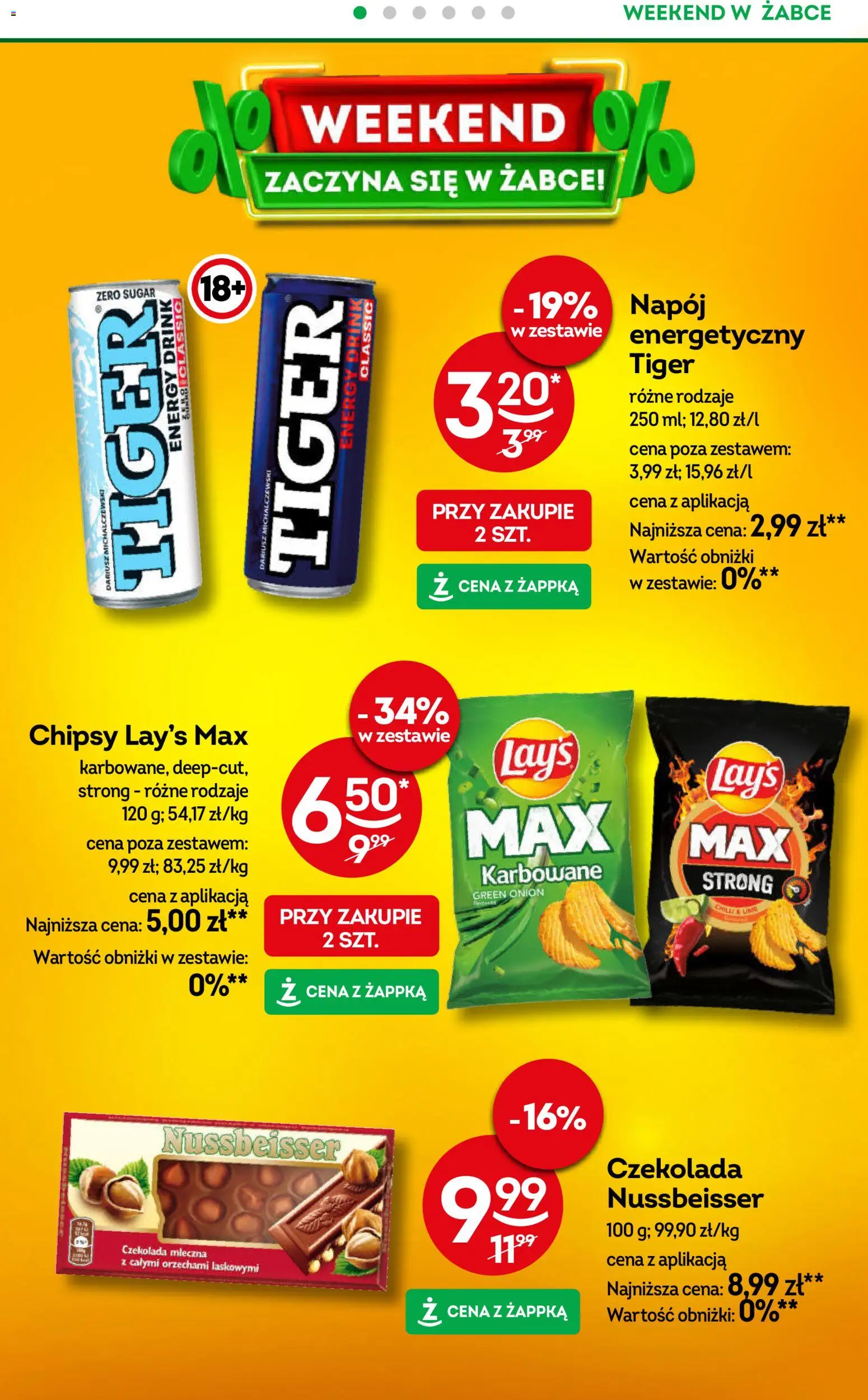 Pogląd gazetki "Żabka gazetka - Weekendowe promocje" ze sklepu Żabka ważnej od 23.10.2026 - Czekolada, Chipsy, Czekolada mleczna