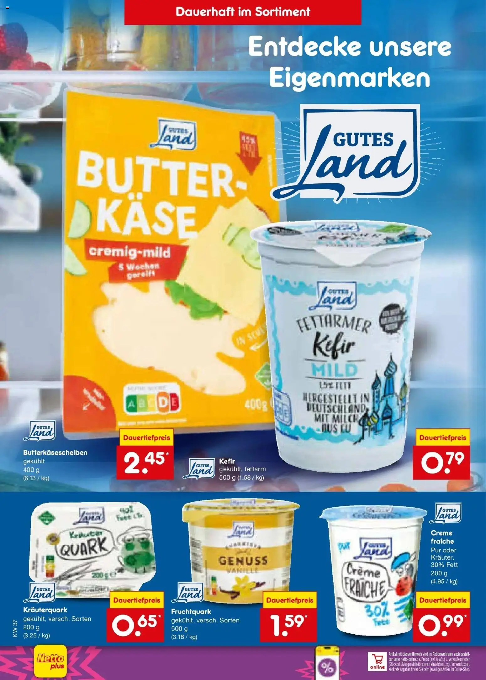 Vorschau von dem Prospekt des Geschäftes Netto Marken-Discount, gültig ab dem 07.09.2026 - Butter, Käse, Kefir, Quark, Milch, Creme