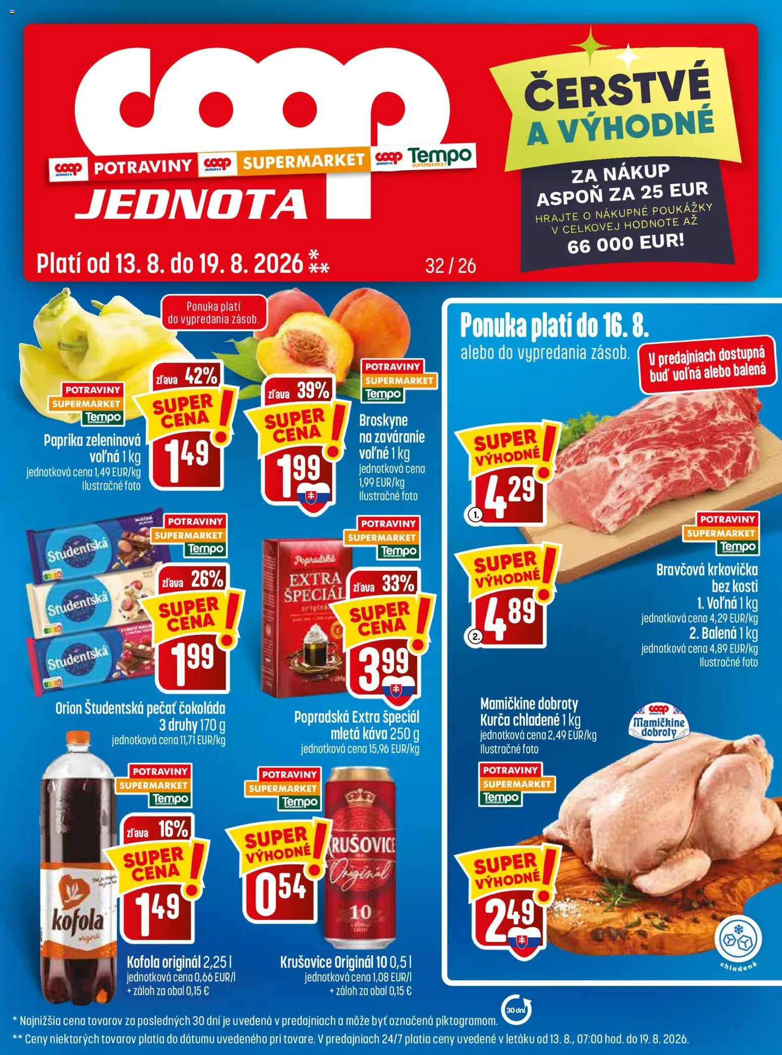 Náhľad COOP Jednota letáku platného od 13.08.2026