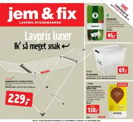 Eksempel på tilbudsavis Jem & fix - Tilbudsavis uge 39 fra butik Jem & fix gyldig fra 20/09/2026