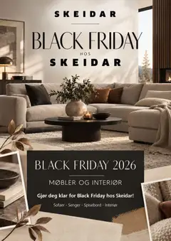 Forhåndsvis Skeidar Black Friday avis fra butikk Skeidar gyldig fra 19/10/2026