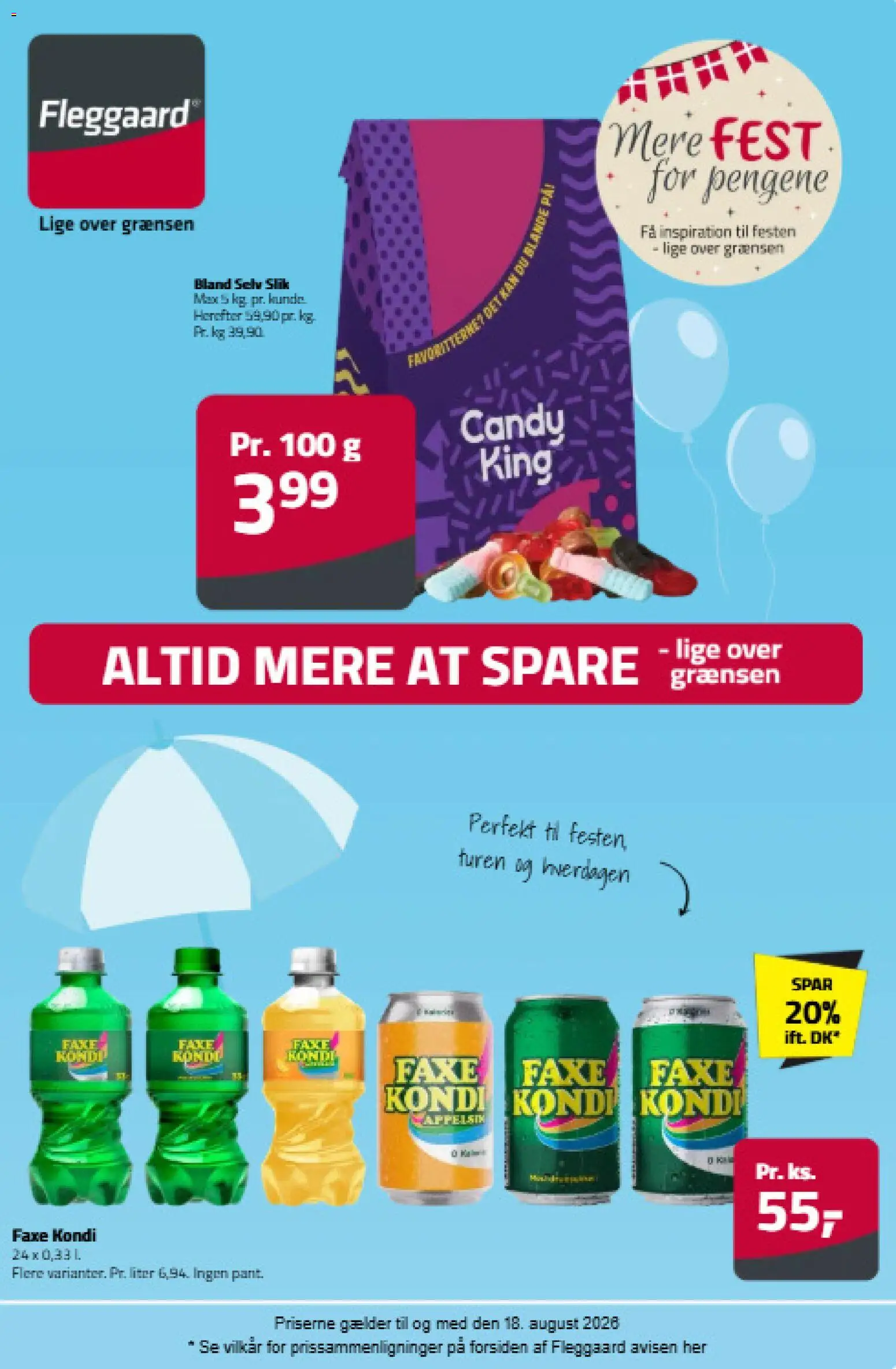Eksempel på tilbudsavis Fleggaard - Altid Lav Pris fra butik Fleggaard gyldig fra 05/08/2026 - Slik, Faxe Kondi
