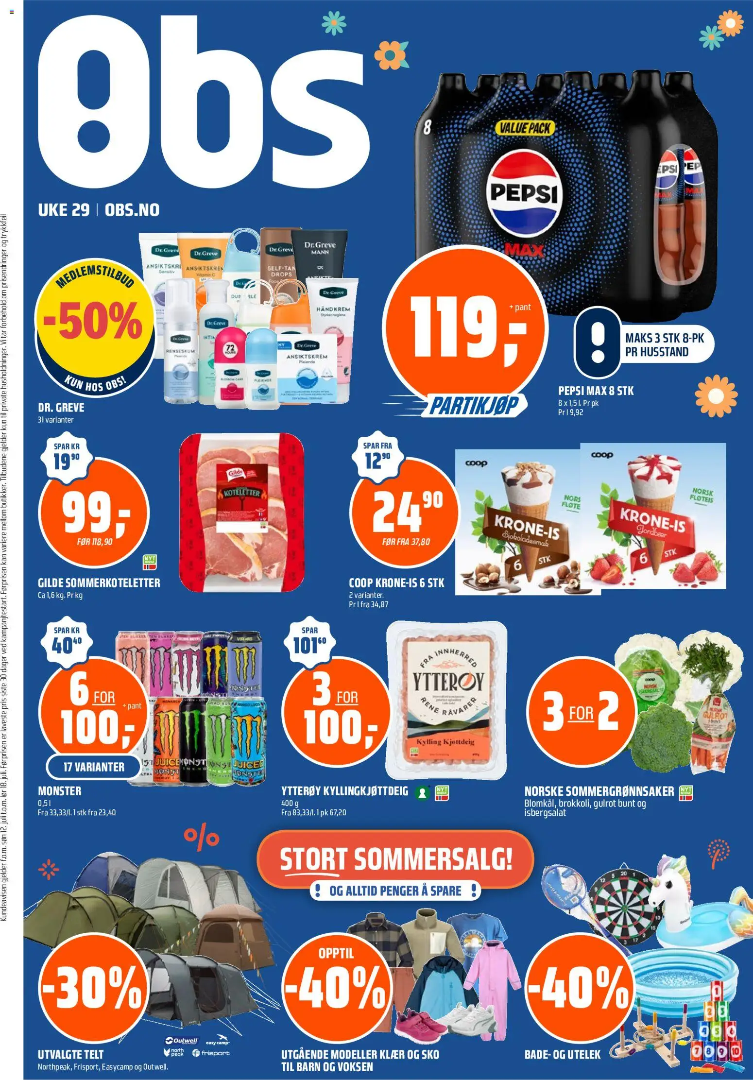 Forhåndsvis Coop Obs kundeavis fra butikk Coop Obs gyldig fra 13/07/2026