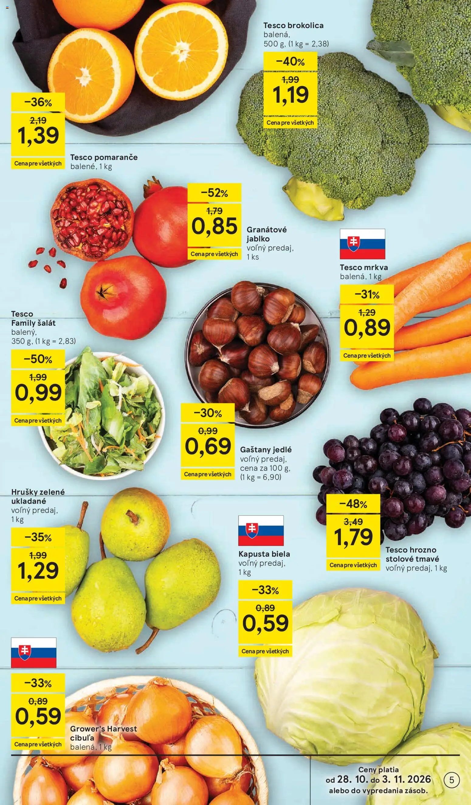 Náhľad Tesco letáku platného od 28.10.2026