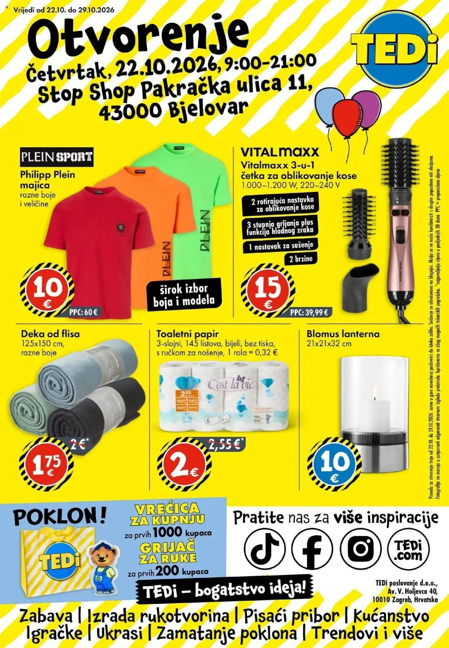 Pregled letka TEDi Katalog - Bjelovar trgovine TEDi vrijedi od 22.10.2026
