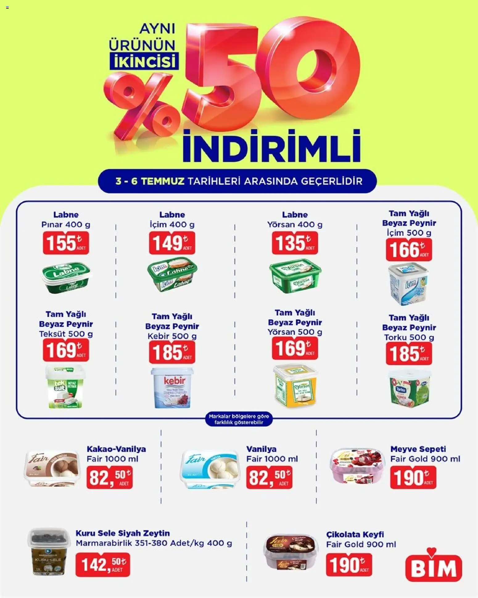 BİM BİM - İndirim 03.07.2026 - Broşürünün önizlemesi - Çikolata, Peynir, Zeytin, Meyve