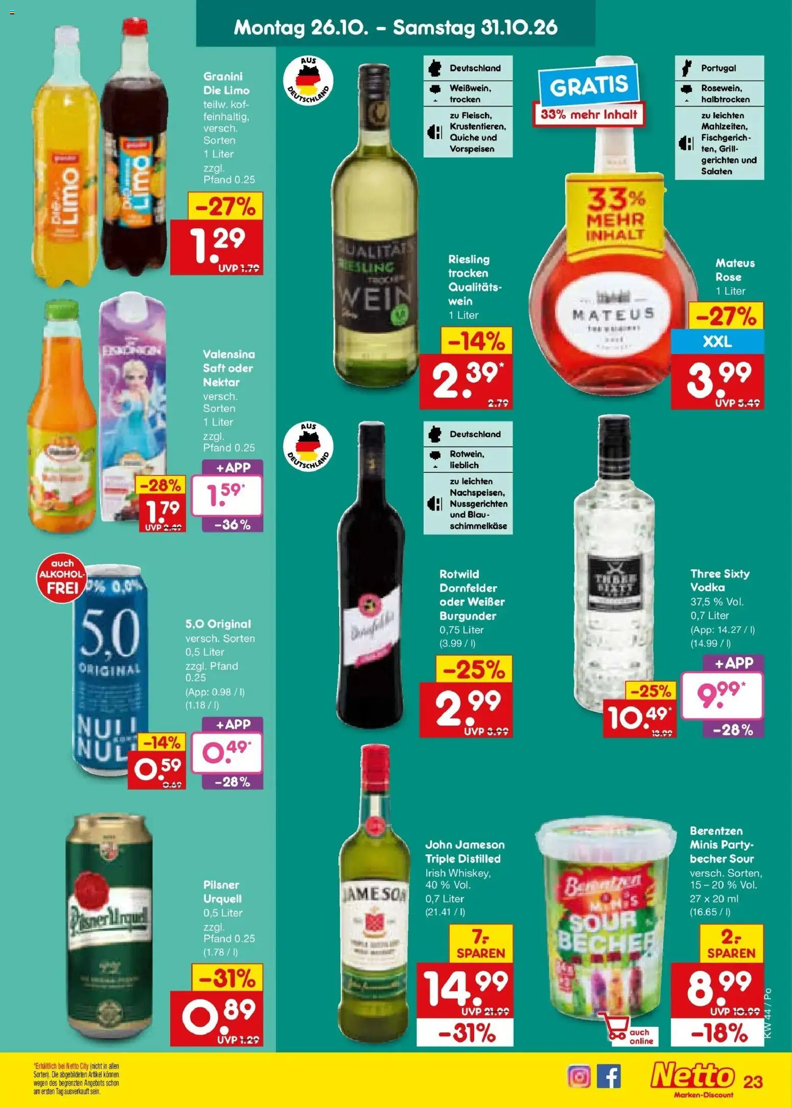 Vorschau von dem Prospekt des Geschäftes Netto Marken-Discount, gültig ab dem 26.10.2026