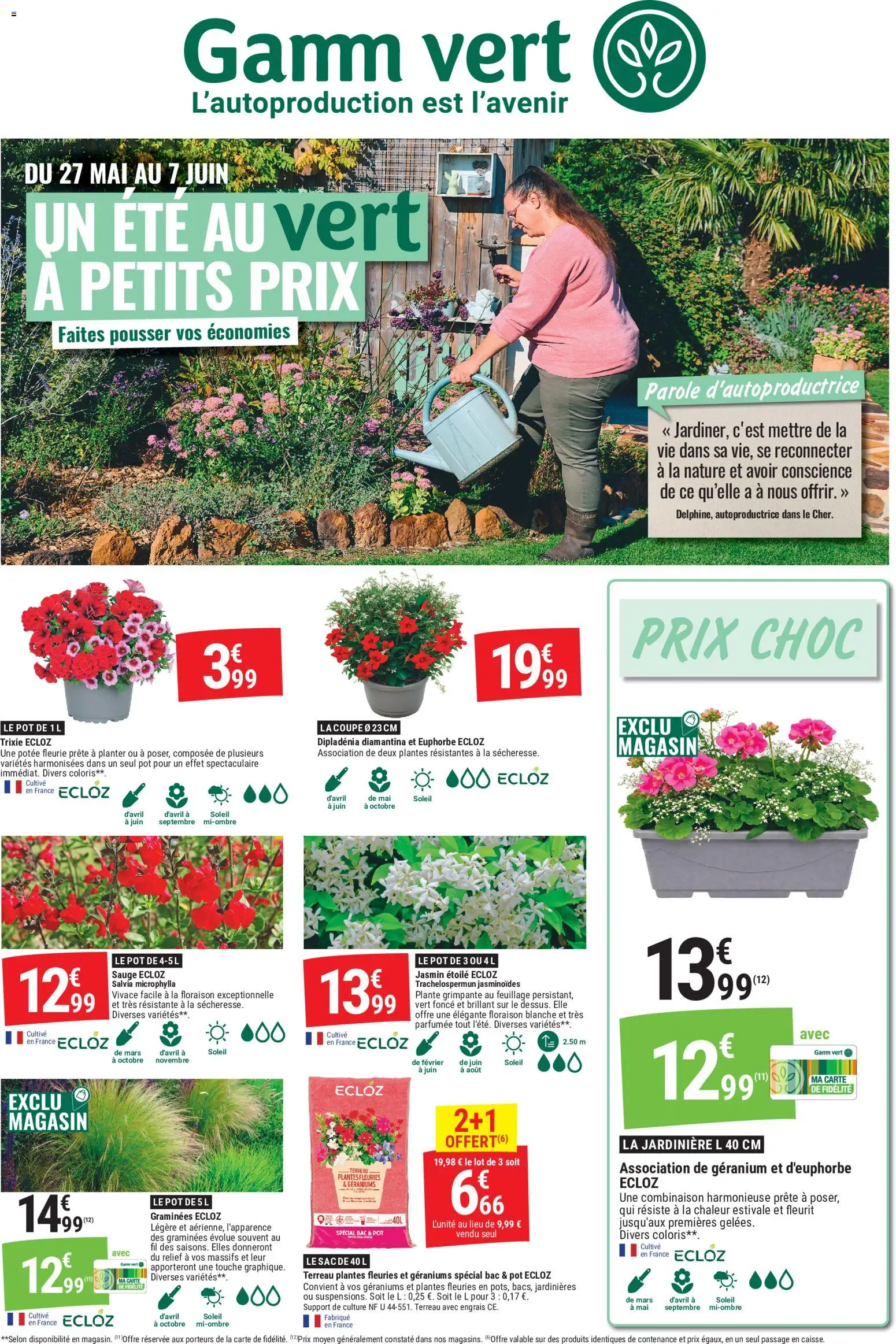 Prévisualisation de Gamm vert - UN été AU vert à petits prix du magasin Gamm vert formulaire valide 27/05/2026