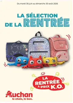 Prévisualisation de Auchan Cartables, rentrée du magasin Auchan formulaire valide 30/06/2026