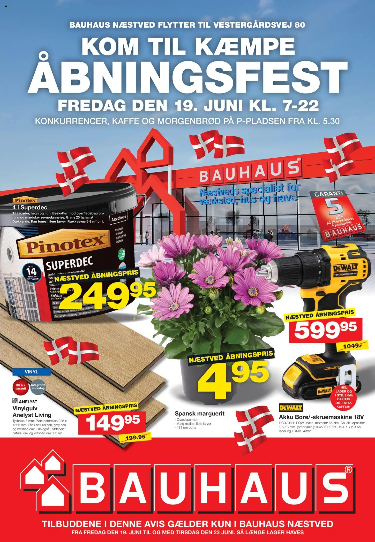Eksempel på tilbudsavis Bauhaus - Åbningsfest fra butik Bauhaus gyldig fra 19/06/2026