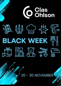 Förhandsgranska reklamblad Clas Ohlson - Black Week förhandsinformation från butik Clas Ohlson gäller från 20/10/2026