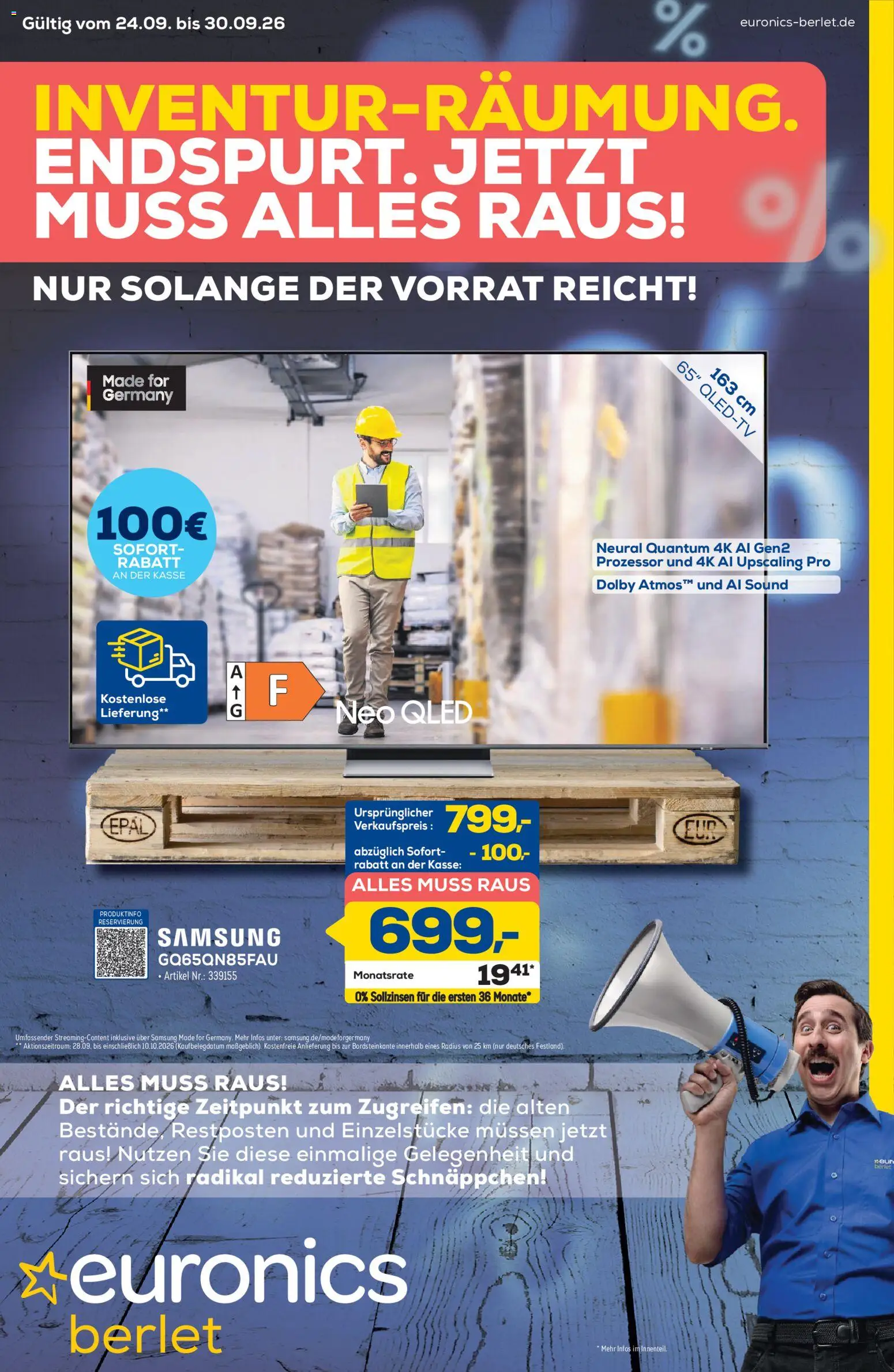 Vorschau von dem Prospekt des Geschäftes Euronics, gültig ab dem 24.09.2026