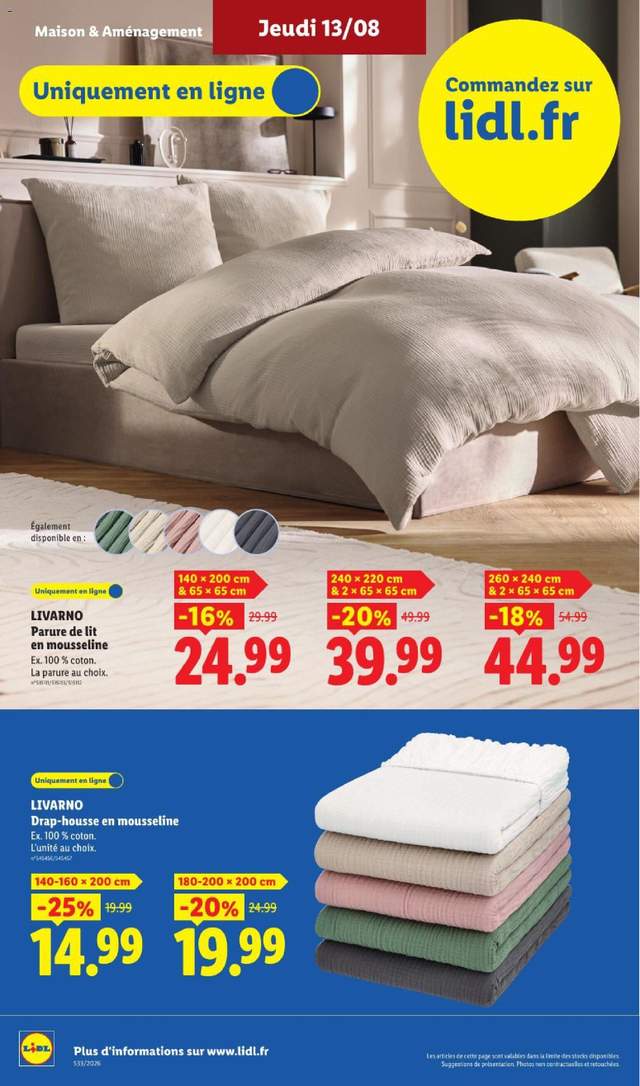 Nouveau catalogue Lidl à partir du 13/08