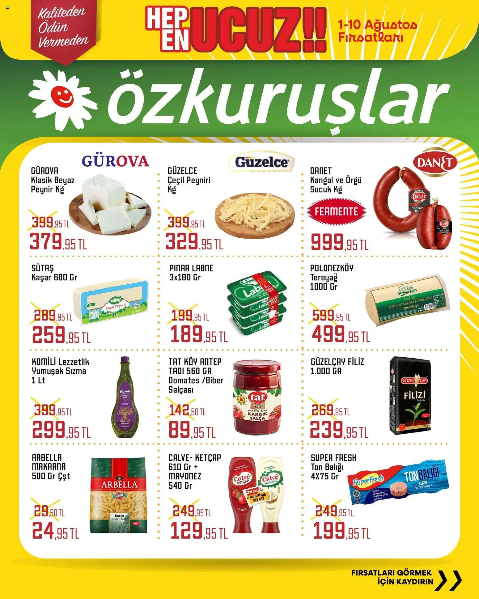 Özkuruşlar Özkuruşlar Katalog 01.08.2026 - Broşürünün önizlemesi