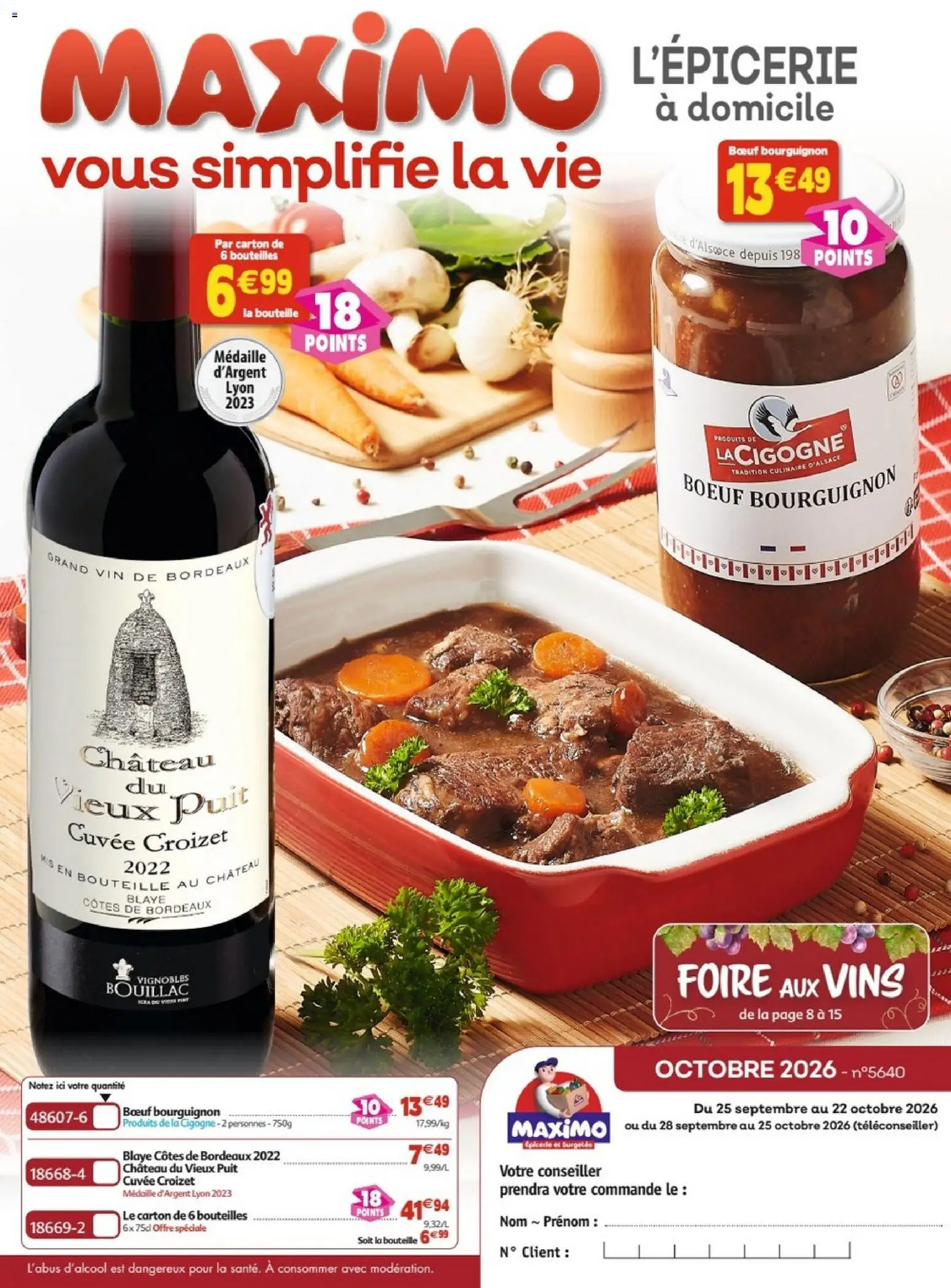 Prévisualisation de Maximo catalogue epicerie du magasin Maximo formulaire valide 28/09/2026