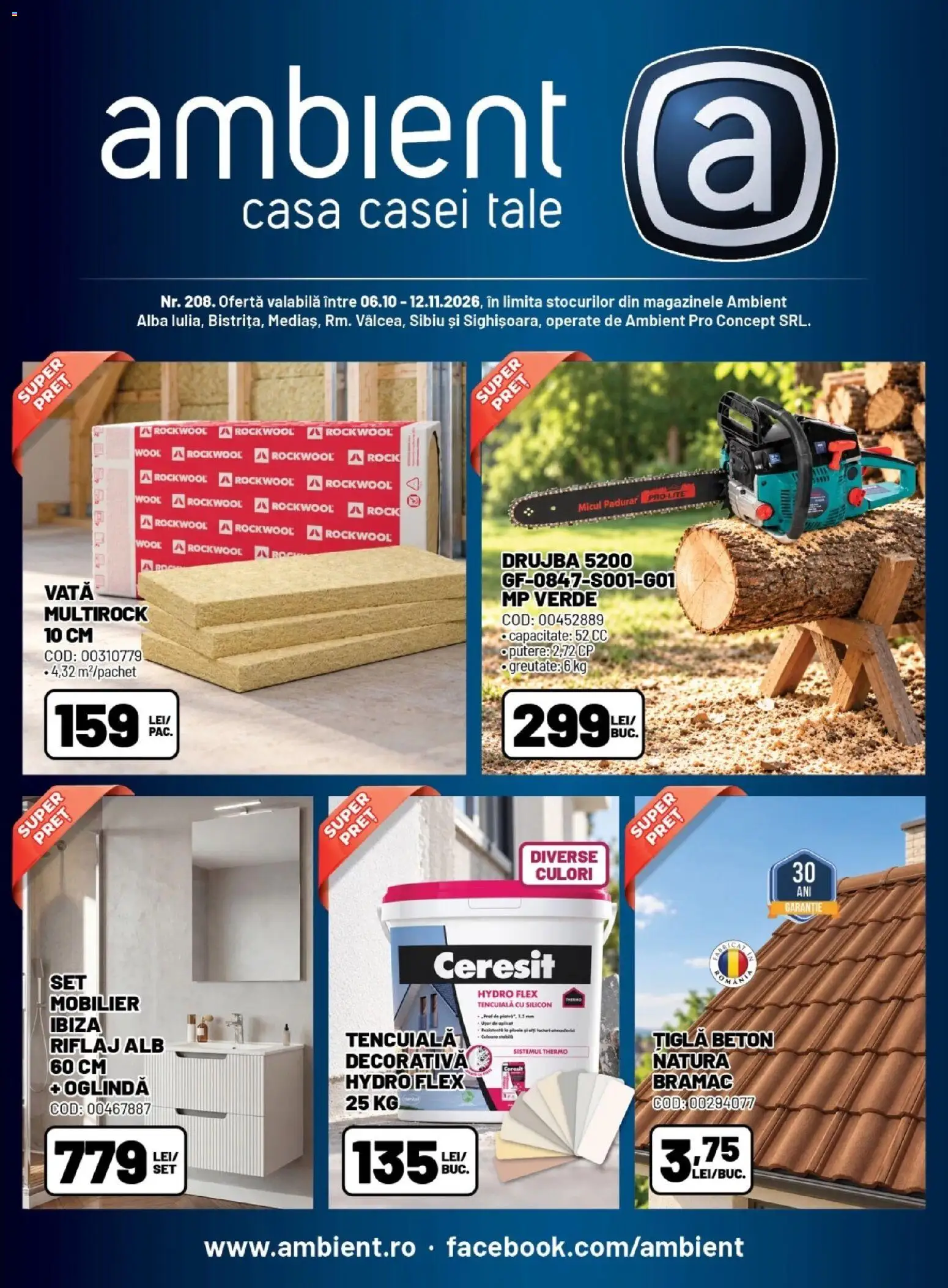 Previzualizarea de cataloage: Ambient Ambient Catalog valabil de la 06.10.2026 - Oglindă, Alba, Țiglă, Ceresit