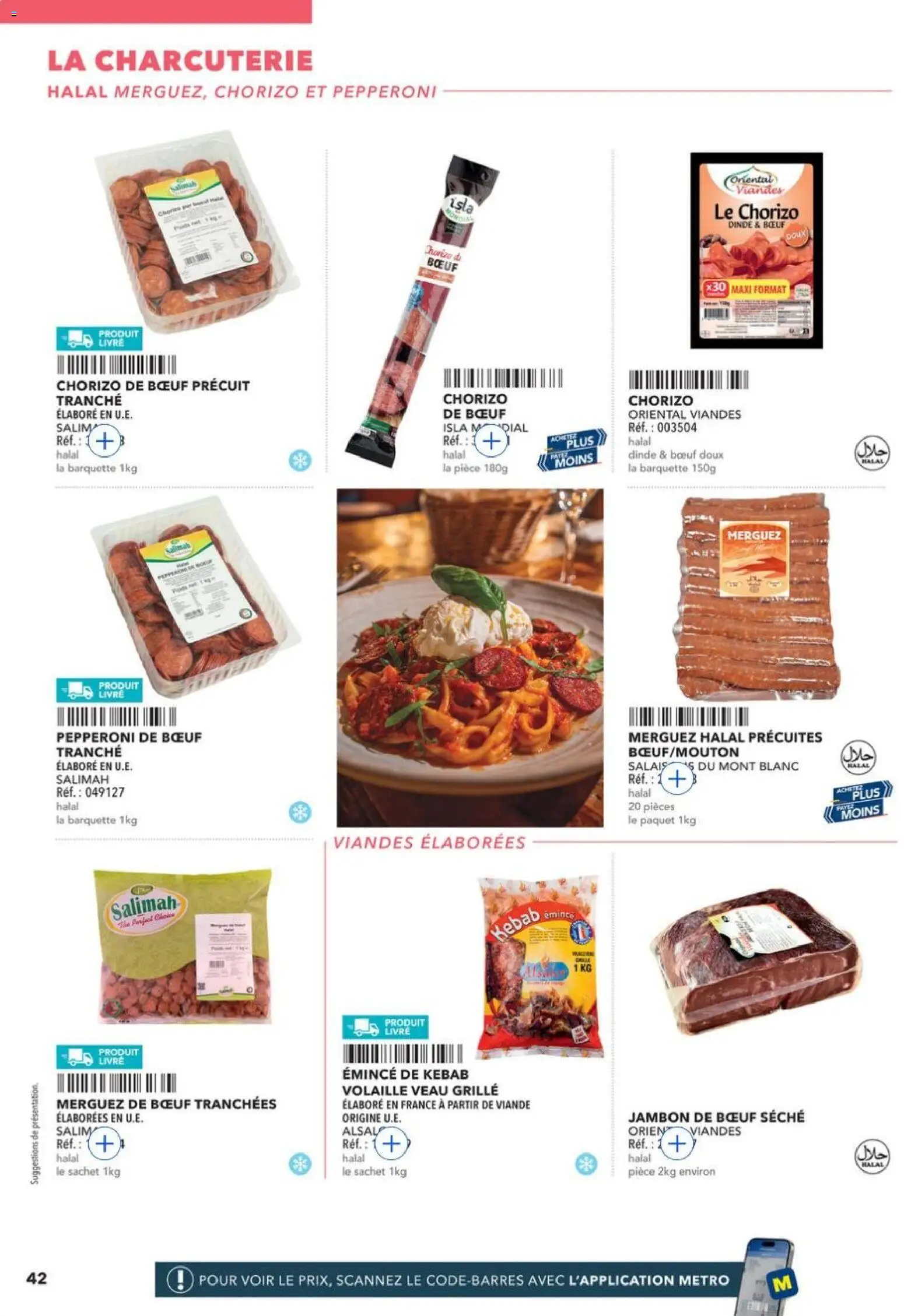 Prévisualisation de METRO - Guide Italie du magasin METRO formulaire valide 28/05/2026 - Livre, Jambon, Pepperoni, Merguez, Viande, Volaille, Merguez halal, Bœuf séché