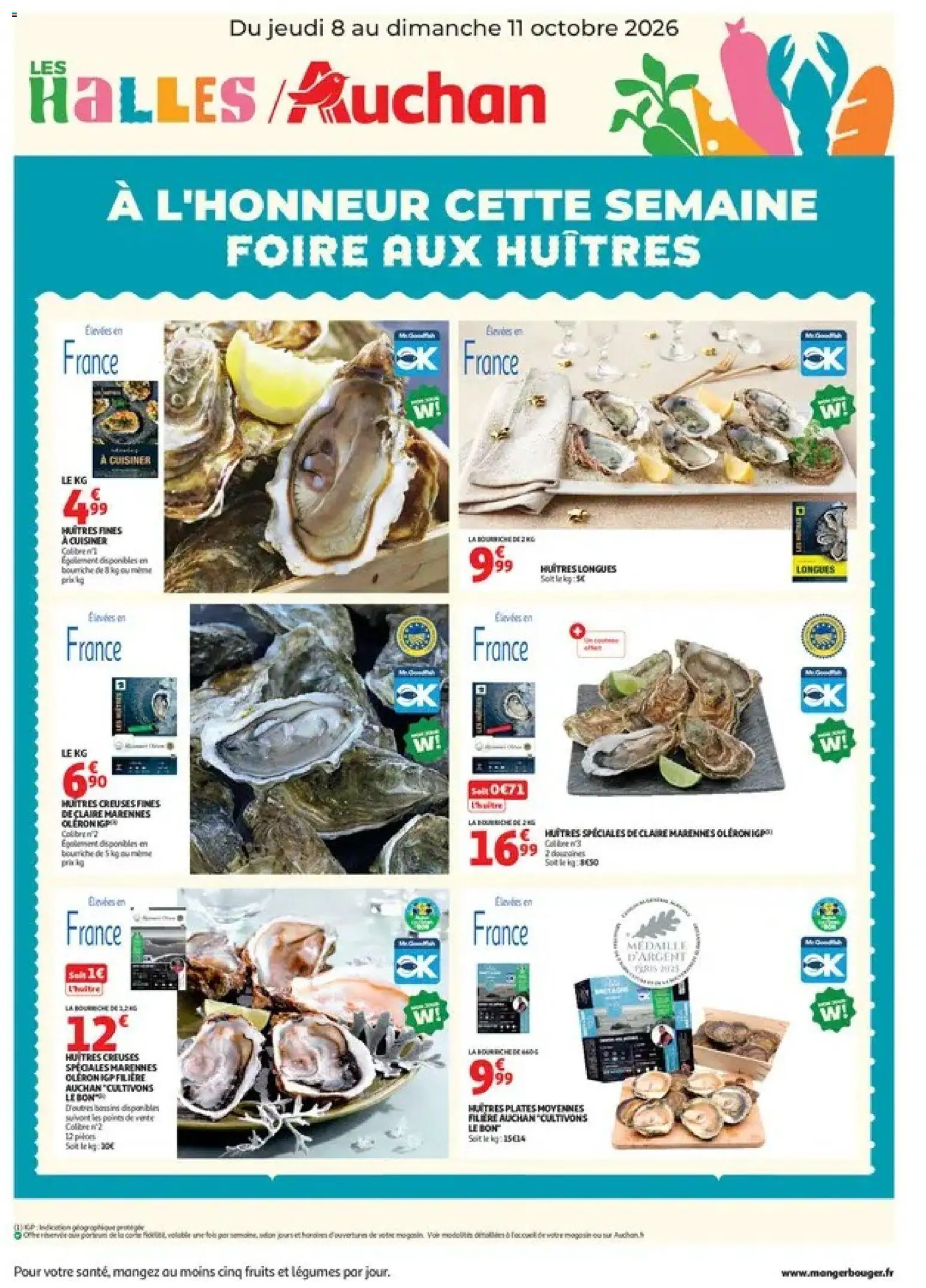 Voorbeeld van Auchan Foire aux Huitres van winkel Auchan geldig vanaf 08/10/2026