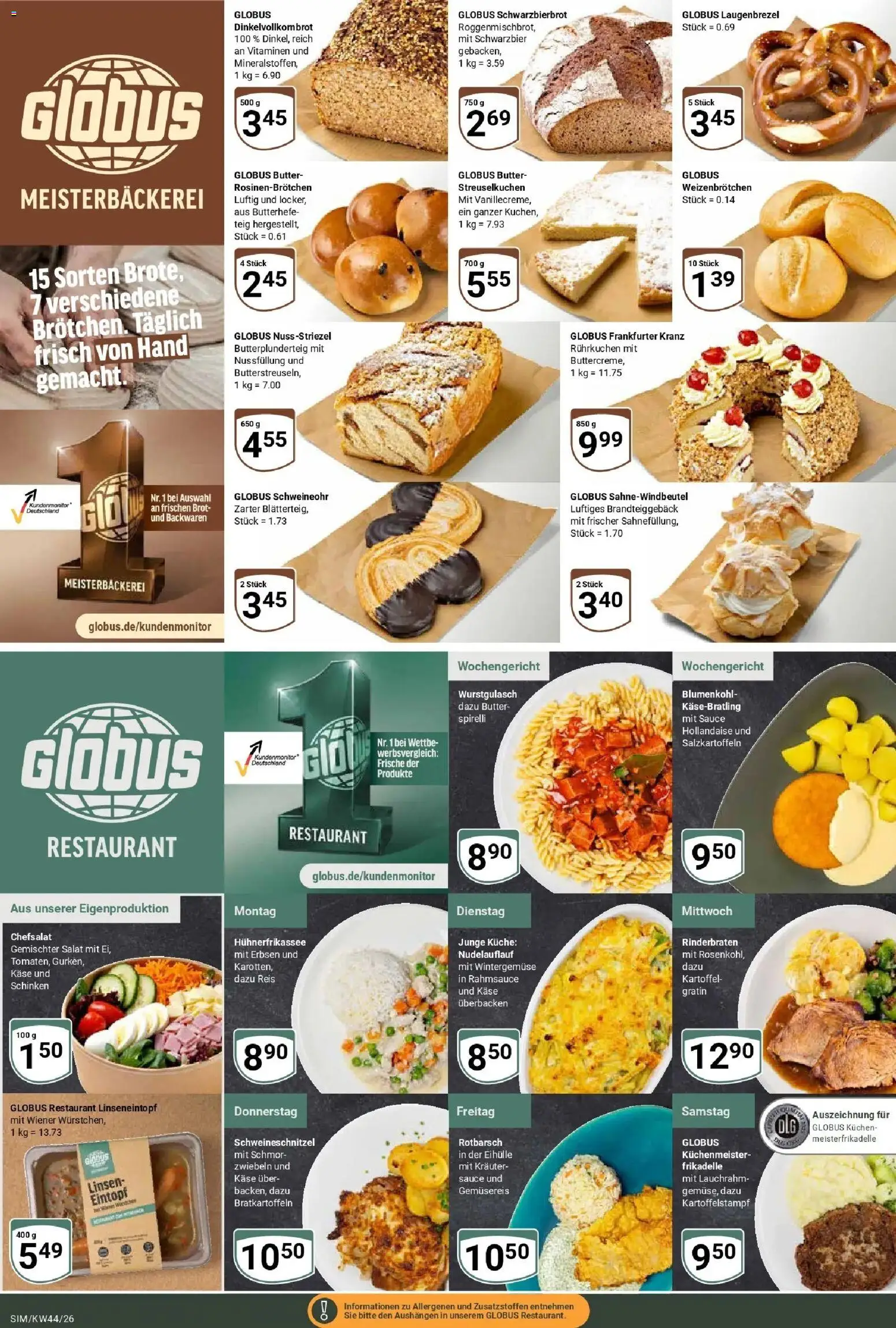 Vorschau von dem Prospekt des Geschäftes Globus, gültig ab dem 26.10.2026