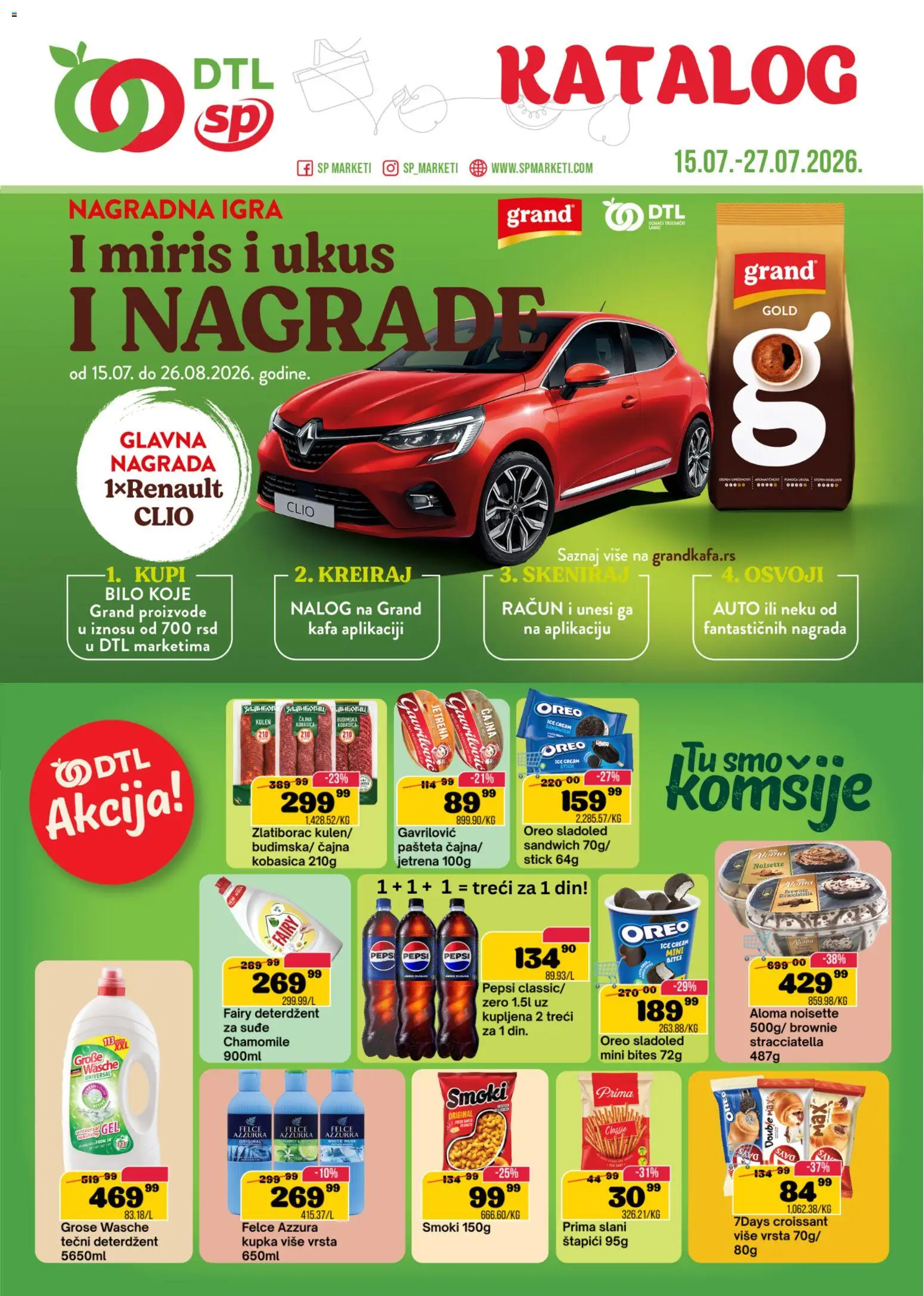 Pregled Senta Promet kataloga - važi od 15.07.2026 - Smoki, Kulen, Brownie, Pašteta, Deterdžent, Miris, Oreo sladoled, Tečni deterdžent
