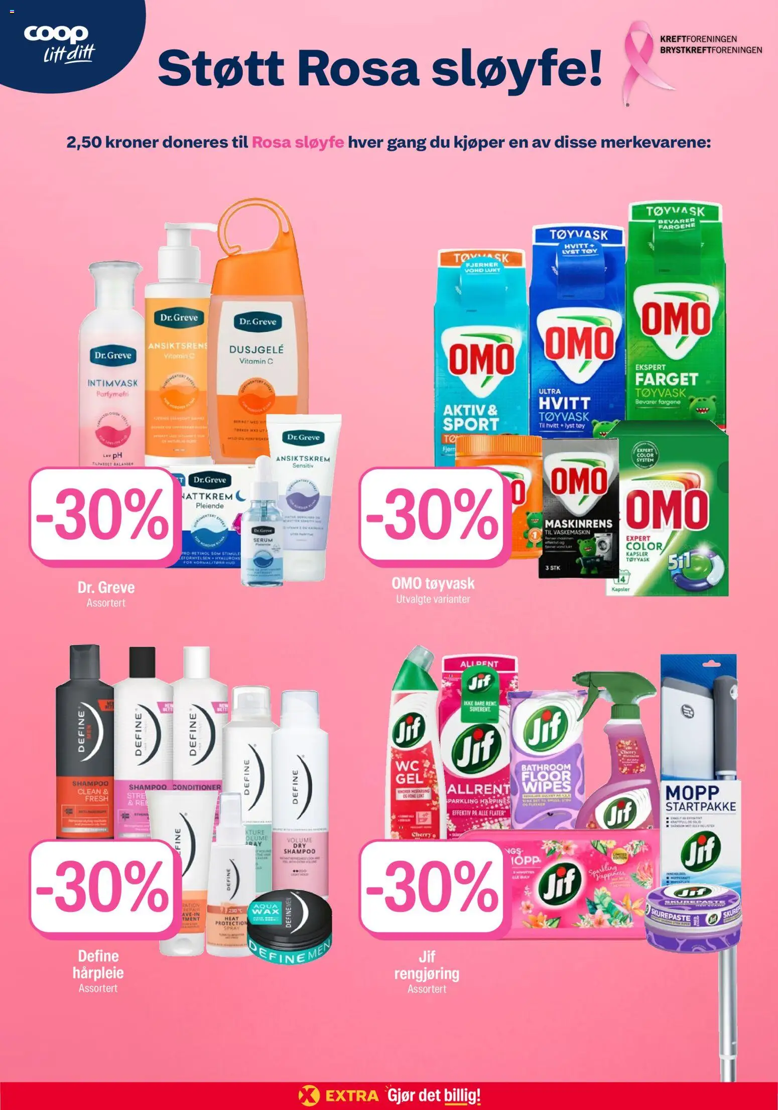 Forhåndsvis Coop Extra kundeavis fra butikk Coop Extra gyldig fra 12/10/2026 - Ansiktskrem, Intimvask, Mopp, Vaskemaskin, Kapsler, Tøyvask, Sløyfe, Shampoo