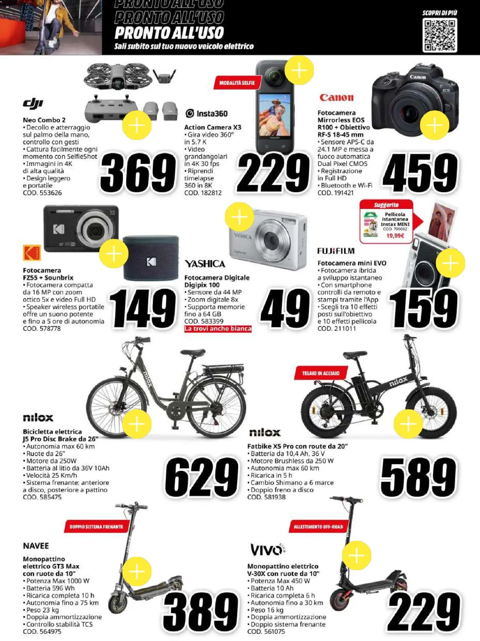 Anteprima dell'opuscolo Media World Black Friday dal negozio Media World valido da 30/10/2026 - Video, Monopattino elettrico, Bicicletta, Smartphone, Monopattino, Disco, Speaker, Pellicola