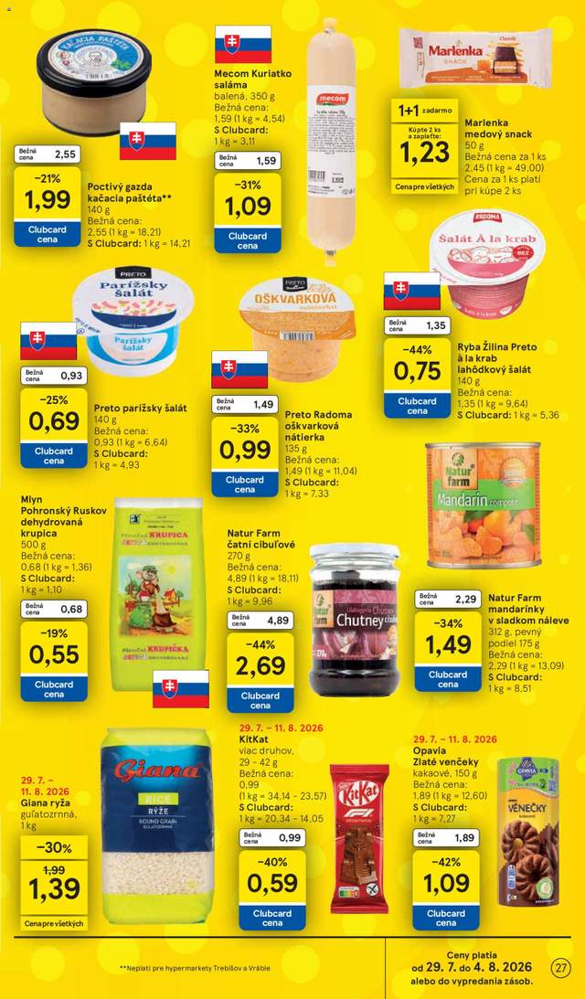 Nový Tesco leták od 29.07.