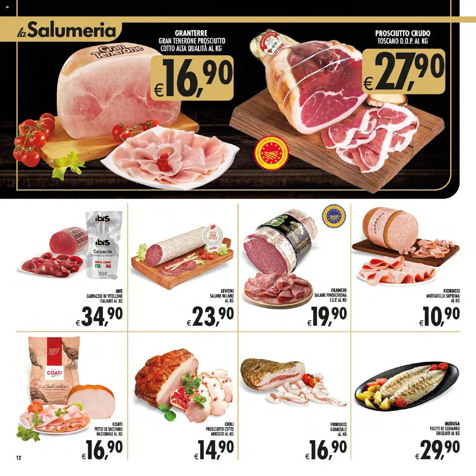 Anteprima dell'opuscolo Decò volantino Gourmet Sicilia dal negozio Decò valido da 01/09/2026 - Tacchino, Mortadella, Guanciale, Prosciutto Crudo, Carpaccio, Prosciutto, Salame, Arrosto