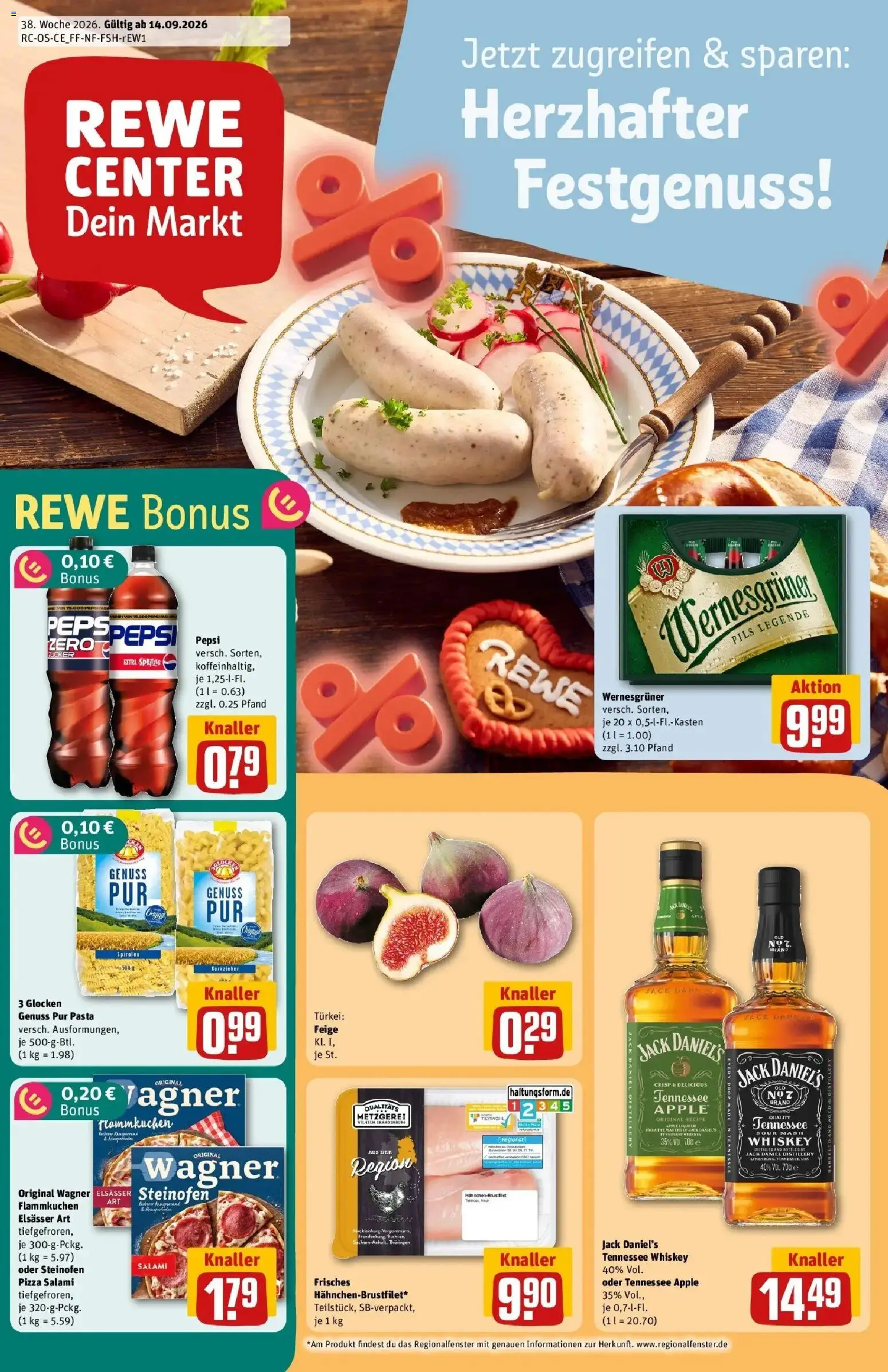 Vorschau von dem Prospekt des Geschäftes Rewe, gültig ab dem 14.09.2026