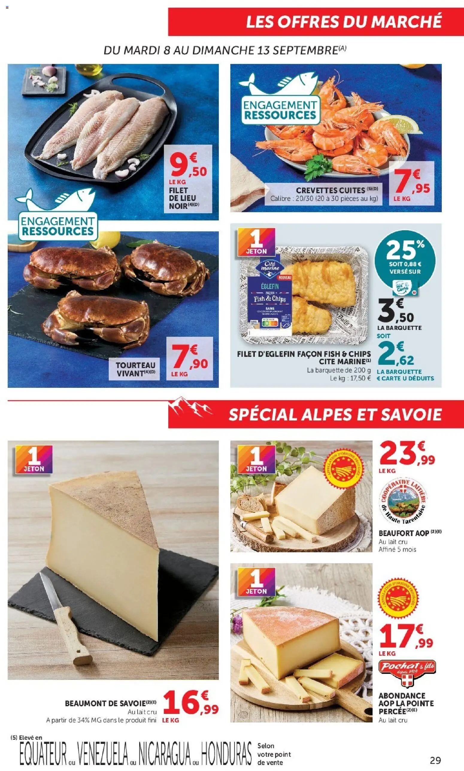 Prévisualisation de Super U catalogue du magasin Super U formulaire valide 08/09/2026 - Beaufort, Lait, Chips, Crevettes, Beaufort aop