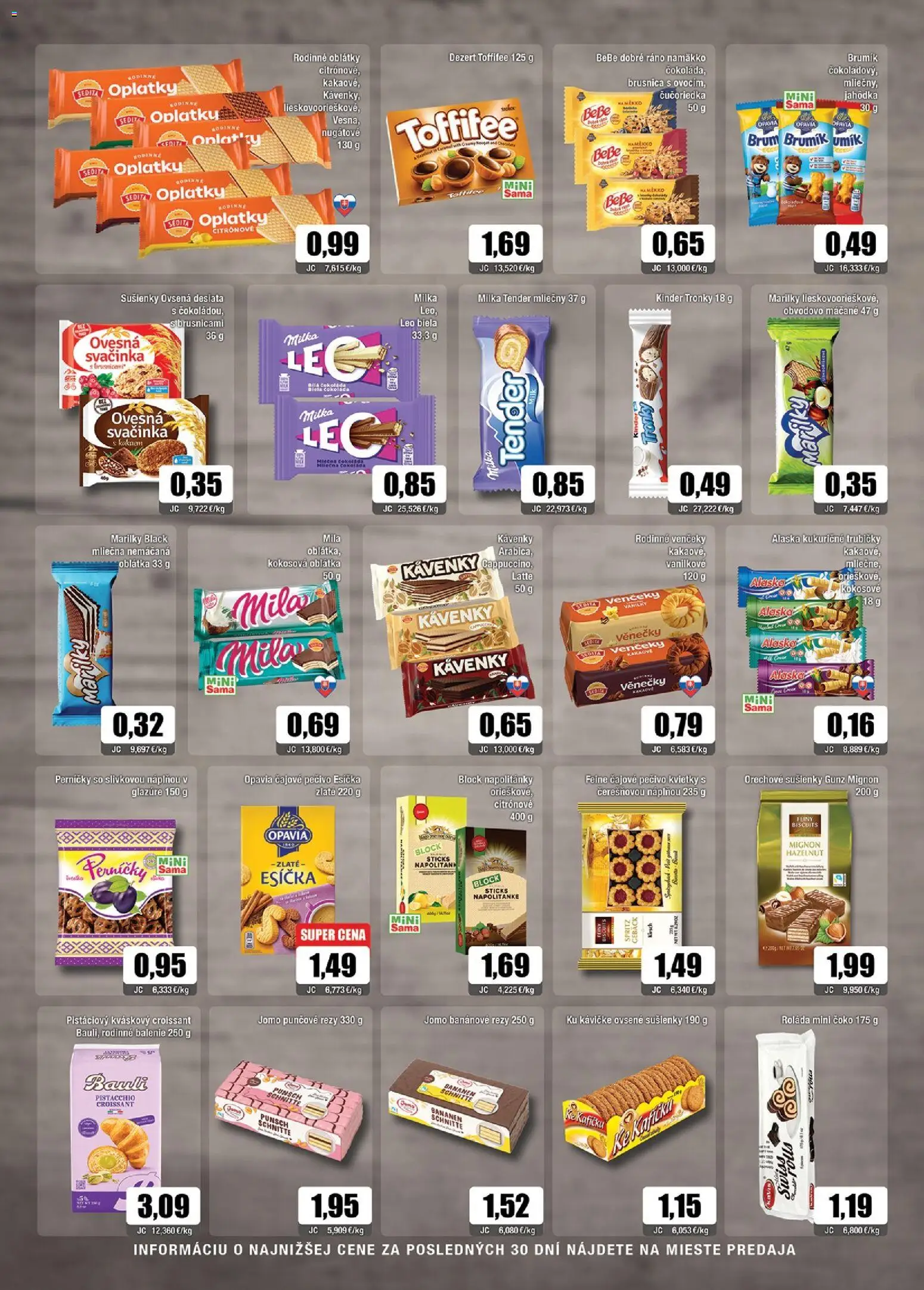 Náhľad Sama letáku platného od 23.10.2026 - Milka, Cappuccino, Dezert, Toffifee, Pečivo, Venčeky, Sušienky, BeBe Dobré ráno