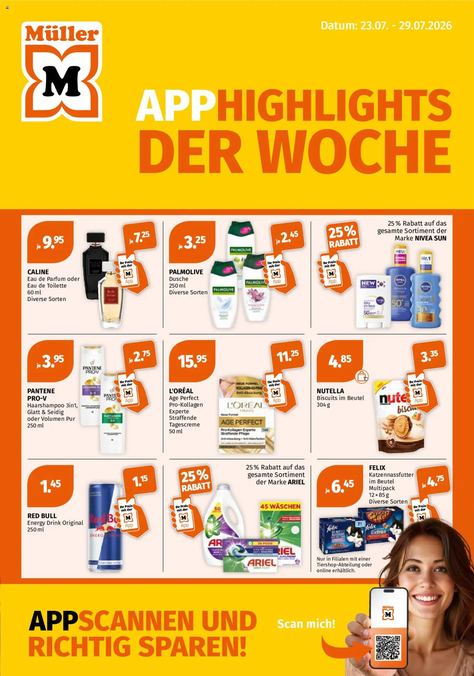 Vorschau des Merkblatts Müller aktionen vom Shop Müller gültig von 23.07.2026 bis 29.07.2026